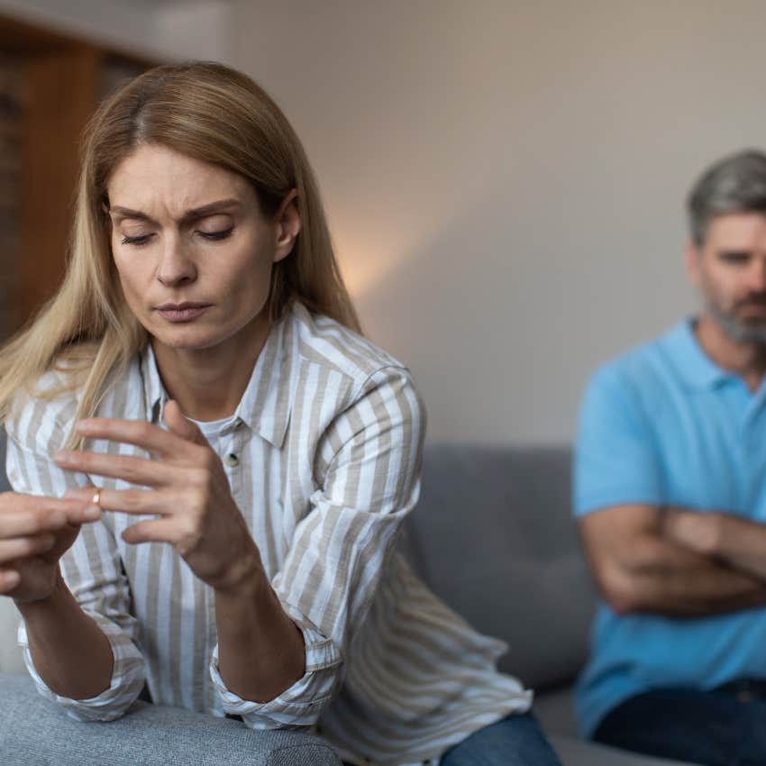 woman who has a hard time moving on after divorce because it means letting go of dreams