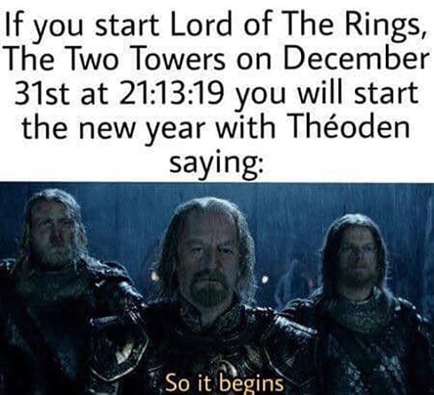 Lord of the Rings funny new year meme new years memes