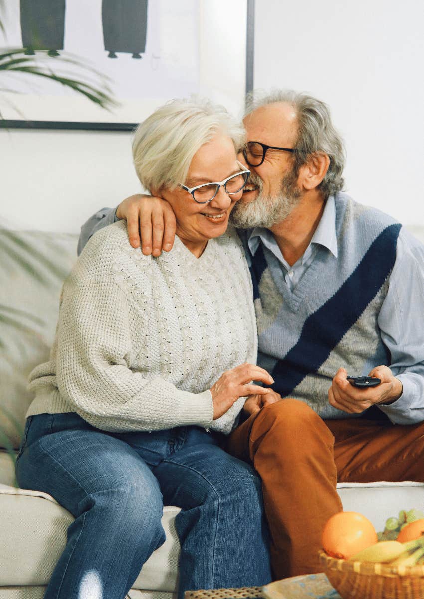 happy older couple maintaining curiosity about their intimacy