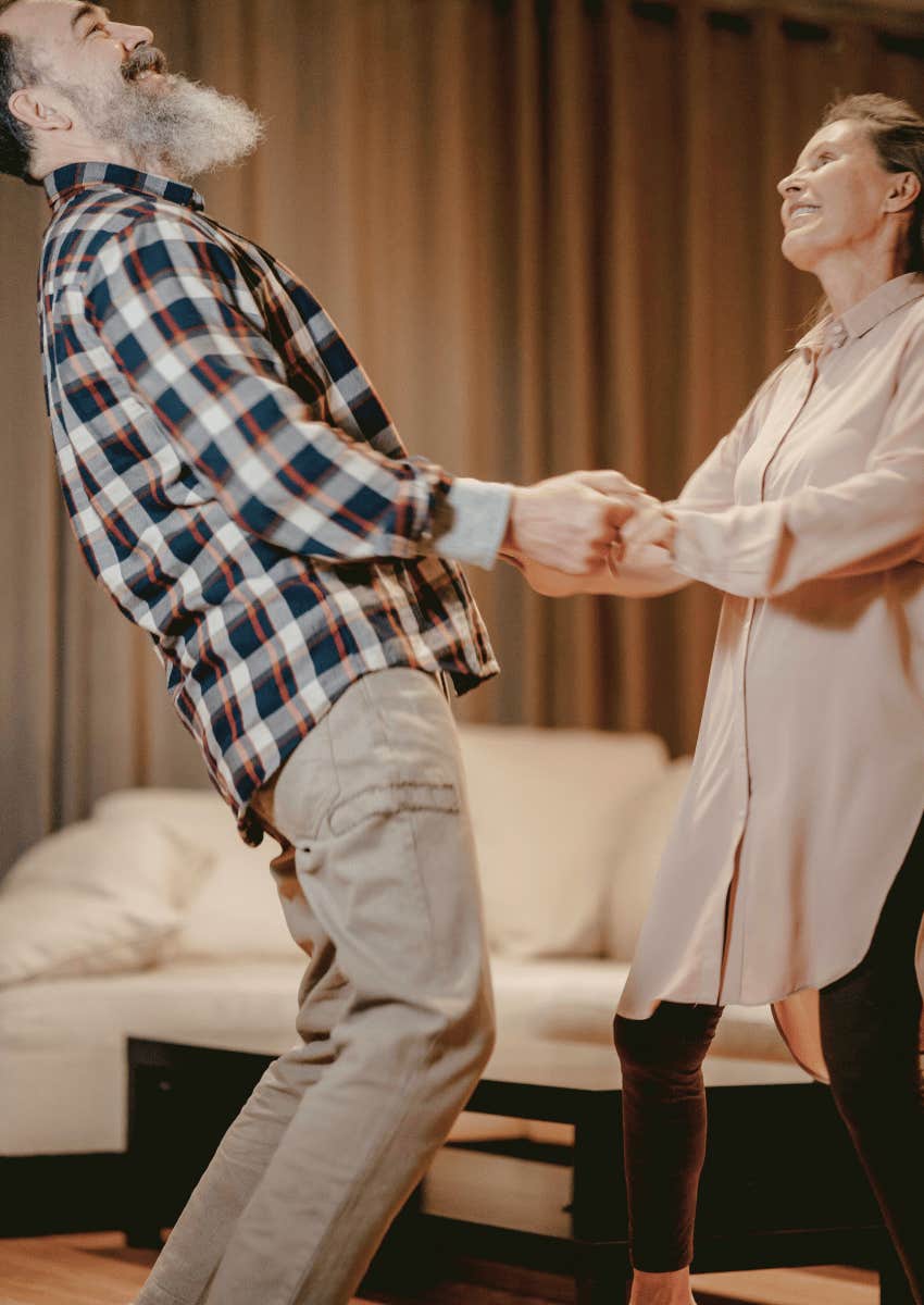 happy older couple spending time together