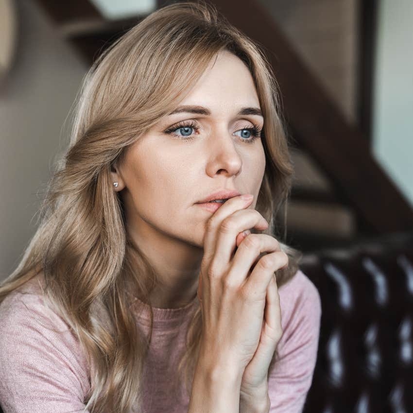 emotionally exhausted woman