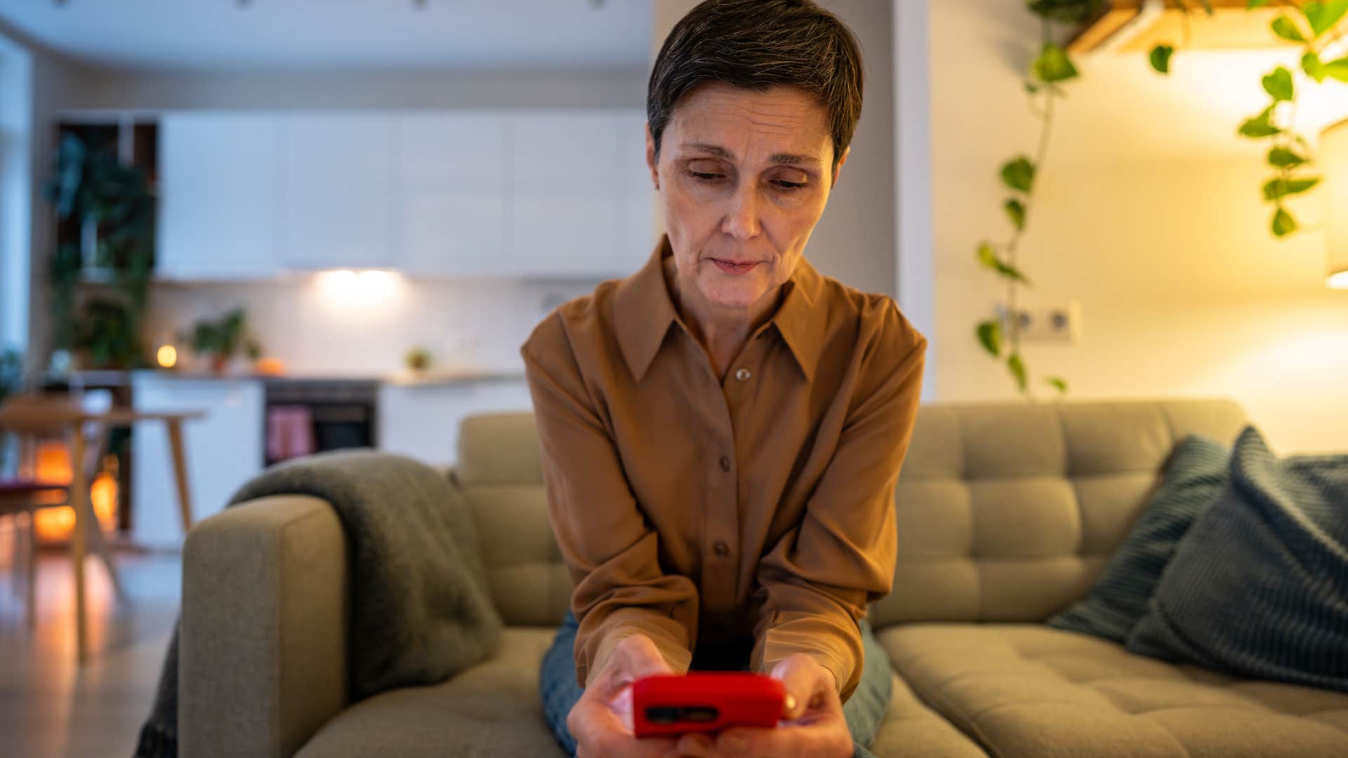 mom struggling with being alone with herself at home