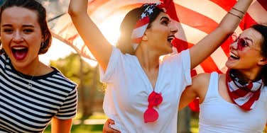 3 women celebrating the 4th of July
