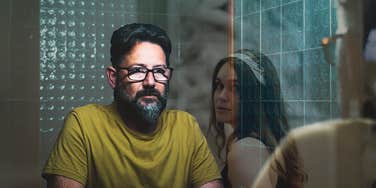 Man living lonely after divorce.