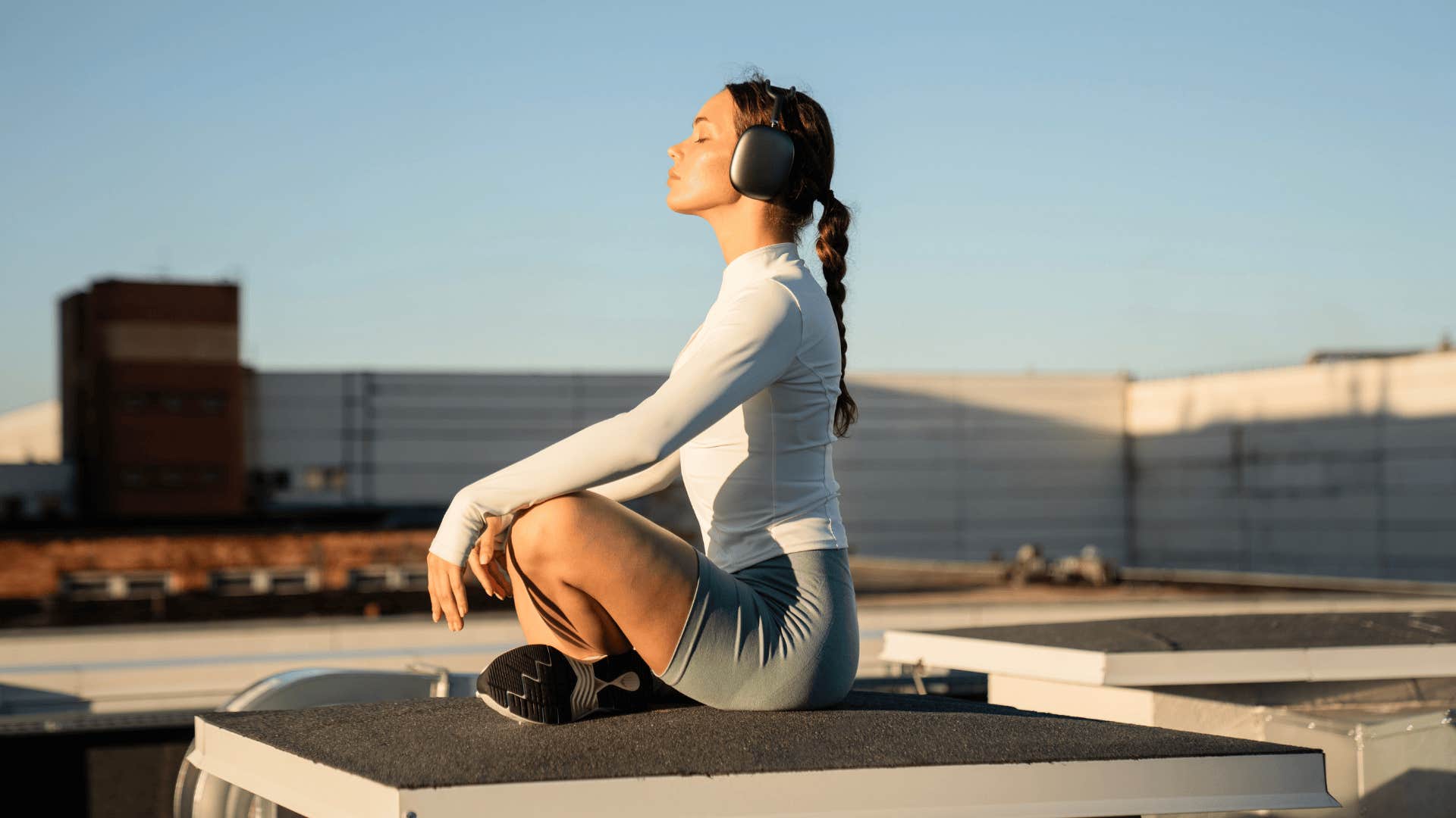 woman meditating outside sending love to every cell