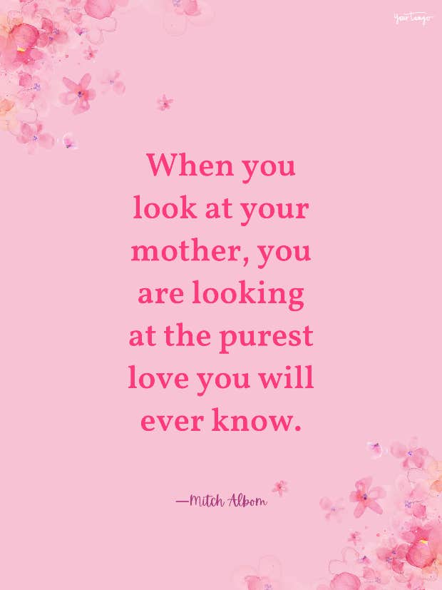 mother's day quote from son mitch albom mother's day quote