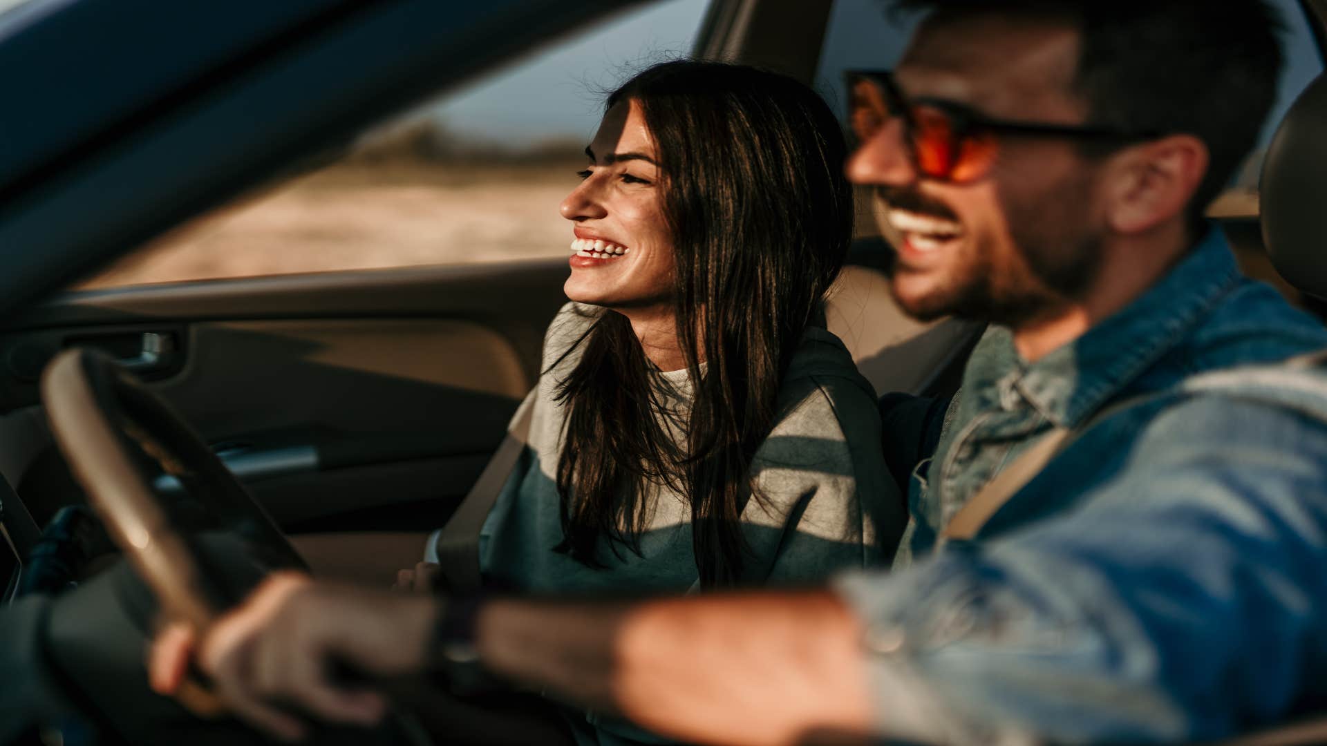 genuinely happy couple who notice and appreciate the good