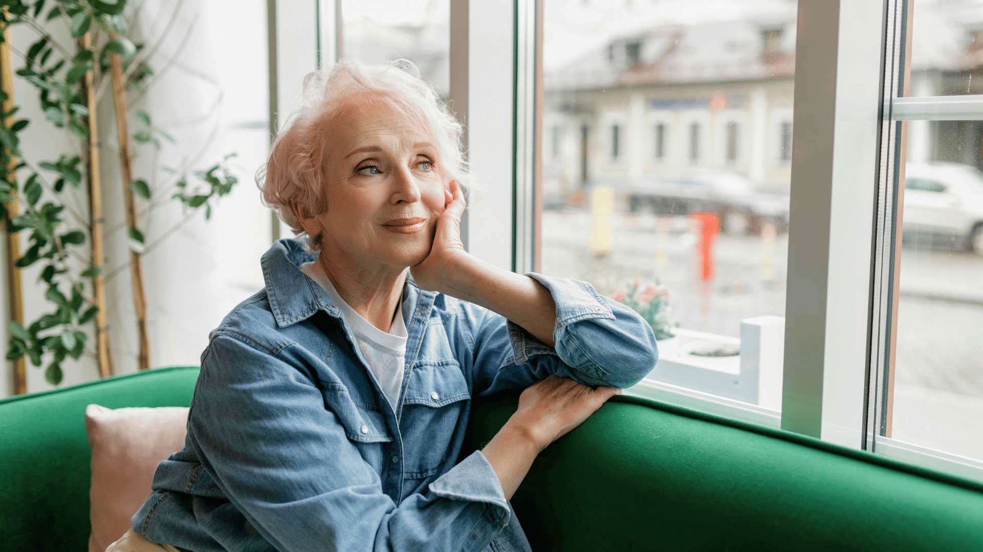 older woman surrendering to get through divorce without burning everything down