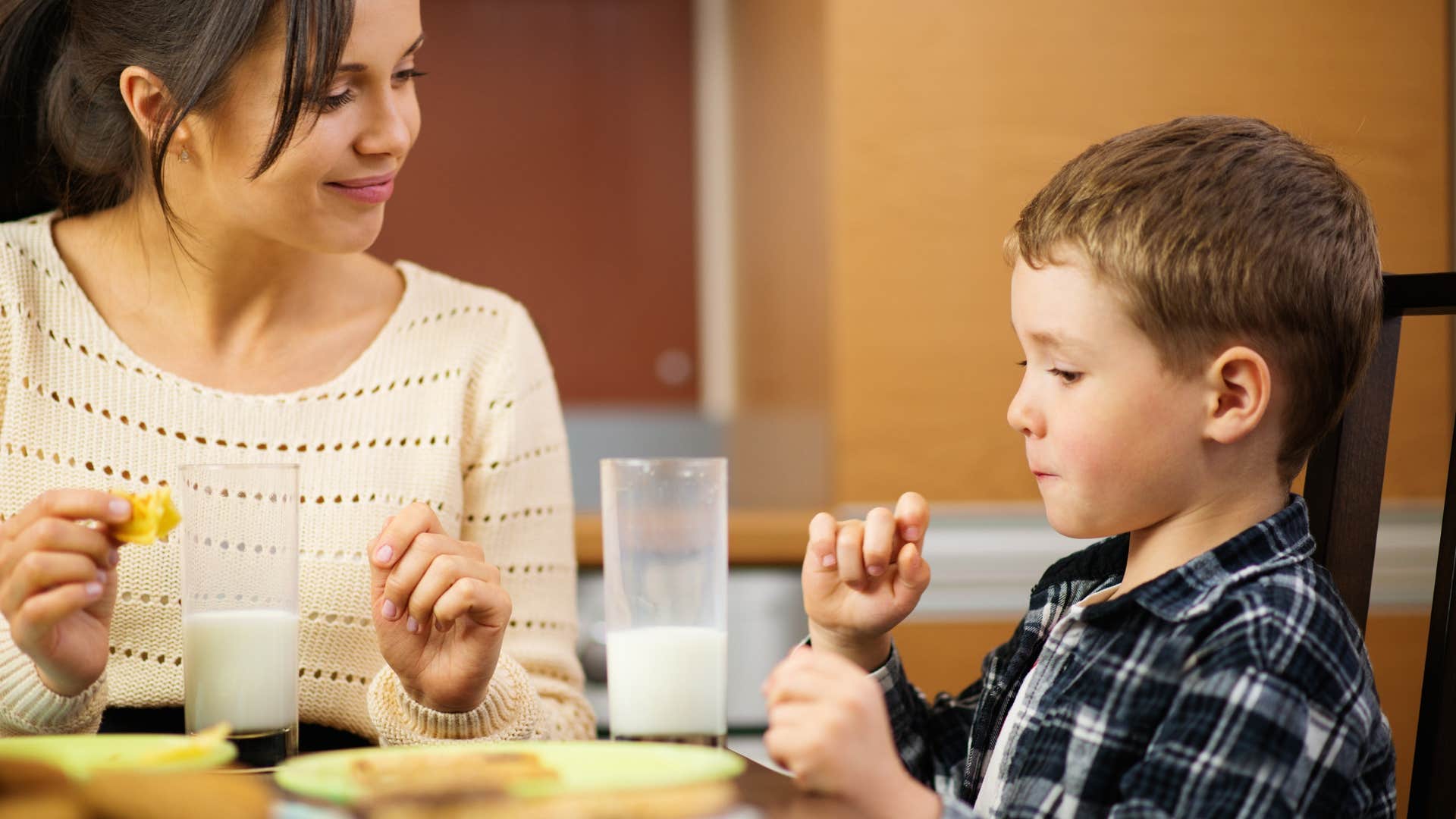 Expressive parent and confident kid