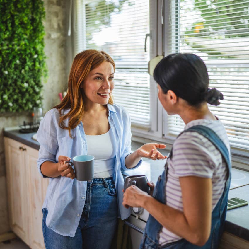 woman who has a healthy work-life balance practicing active listening