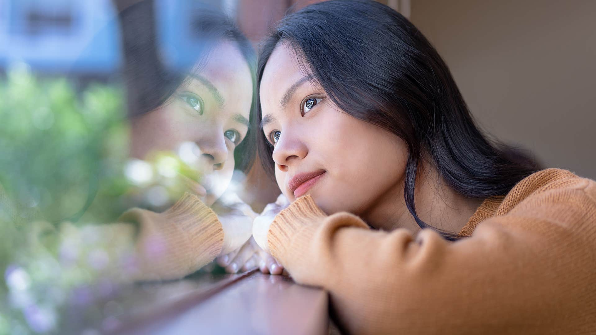 woman who's curious about everything thinking