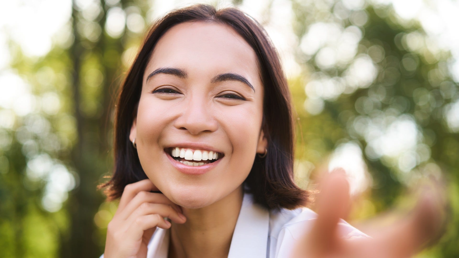 woman who forgives herself easily by uplifting her spirits remembering she is part of something much higher
