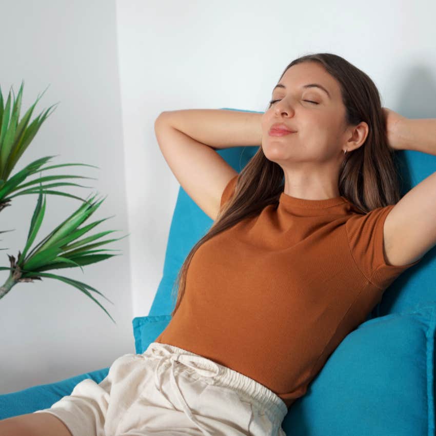 woman who is a happy person as she understands happiness is a state of being