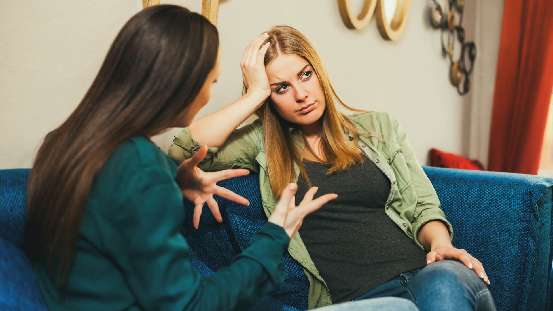 woman saying she's honest to friend but really being cruel