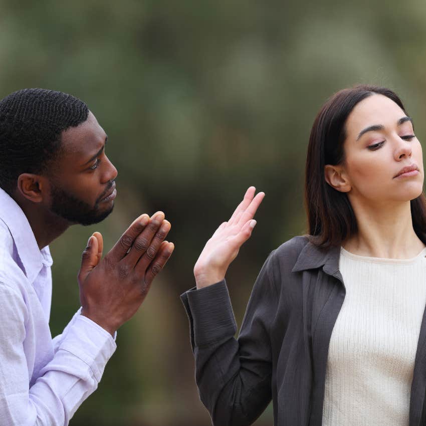woman who is done with her relationship cutting back on communication
