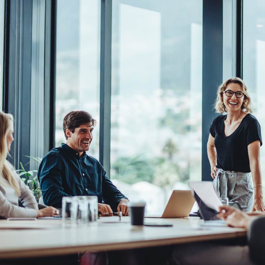 woman who is a respected leader practicing coffee pot leadership